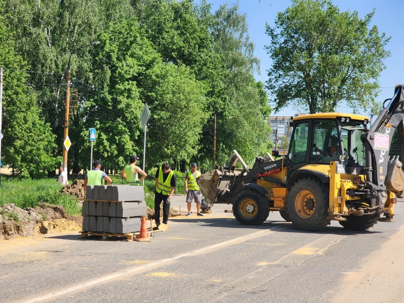 Новый бордюр установят на улице Кагана в Воскресенске