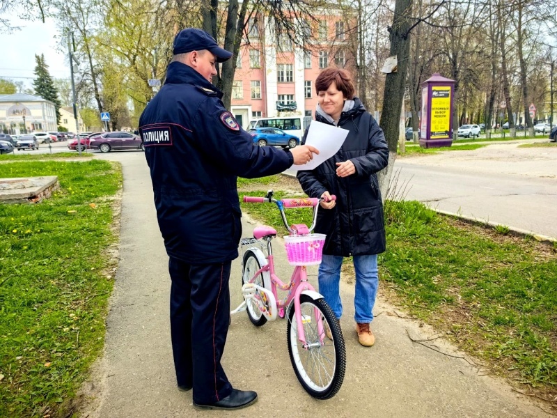 Полицейские г.о. Воскресенск провели профилактическую акцию «Береги велосипед!»