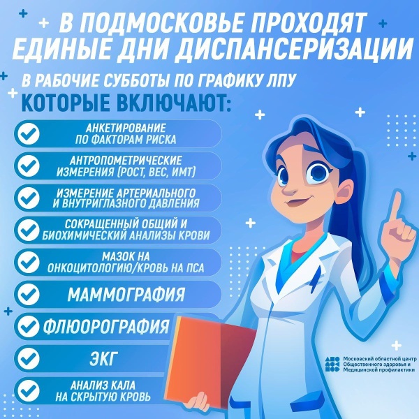 В городском округе Воскресенск пройдут Единые дни диспансеризации 