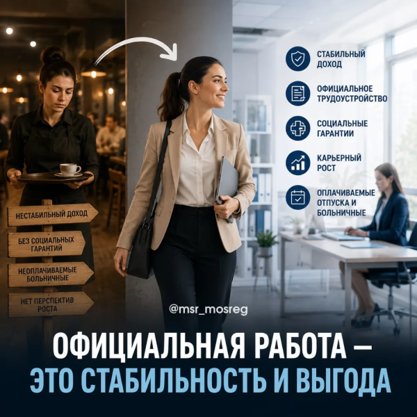 Официальная работа - стабильность и выгода 