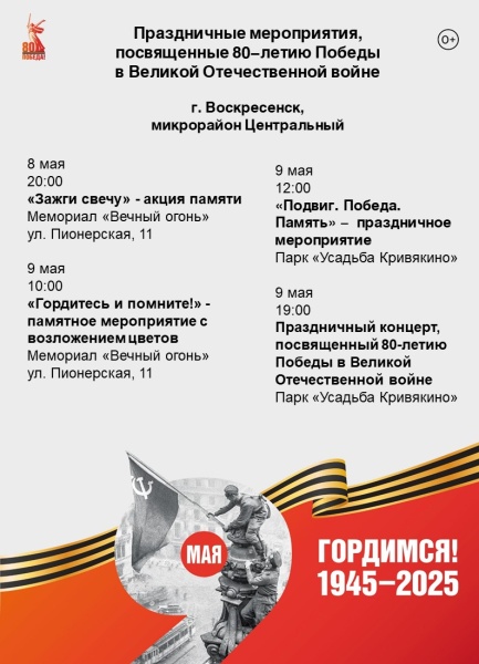 Воскресенск готовится к 80-летию Победы