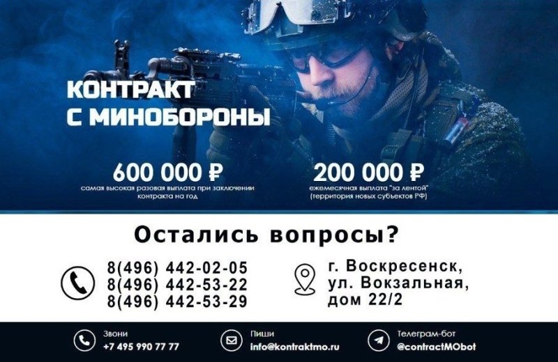 Образец контракта на военную службу 2022