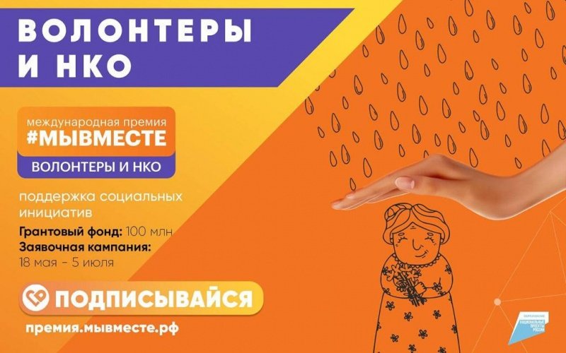 На платформе dobro.ru открыта регистрация для подачи заявки на Международную Премию #МЫВМЕСТЕ