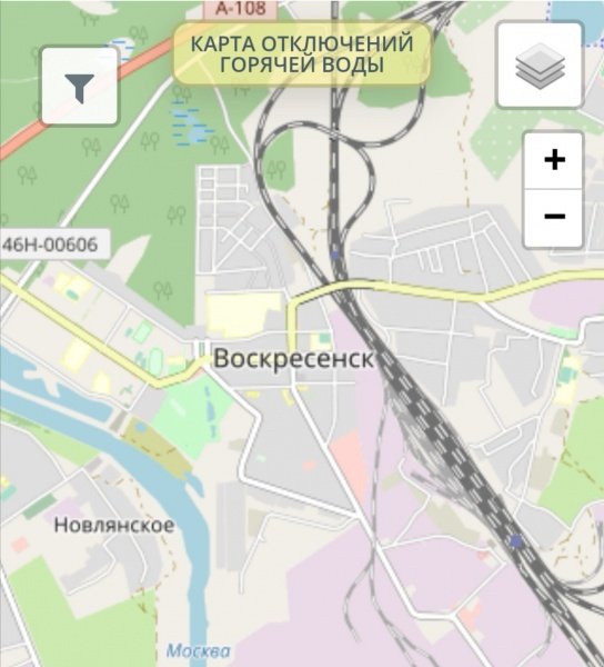 Интерактивная карта отключений горячей воды появилась в Подмосковье