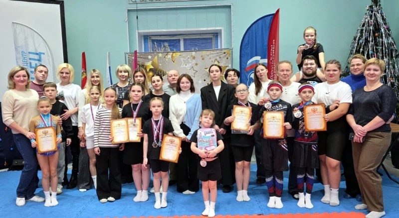 В Воскресенске провели Кубок Деда Мороза по семейной акробатике