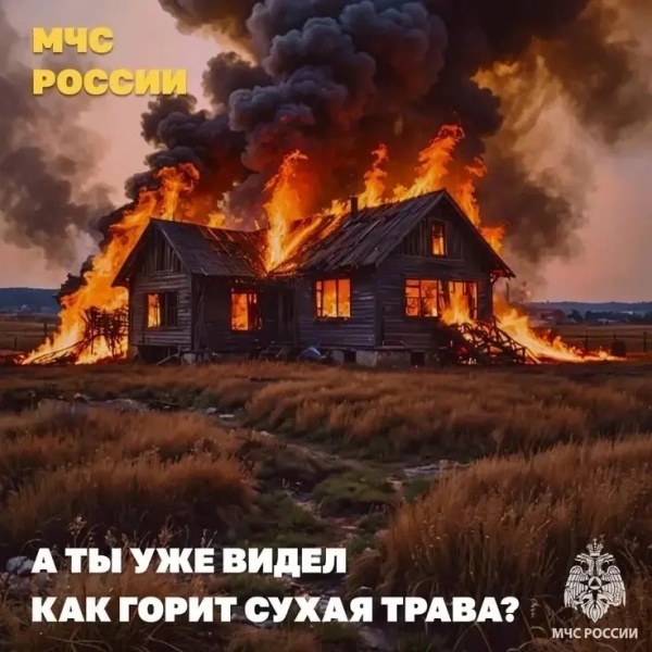 Сухая трава - источник смертельной угрозы!