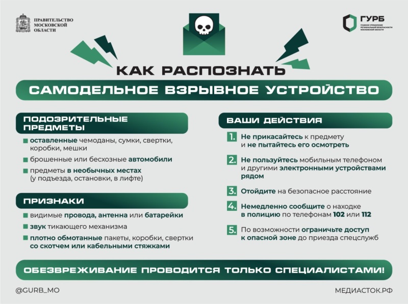 Как распознать самодельное взрывное устройство? 