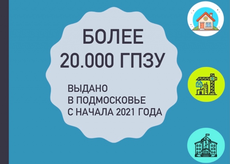Более 20 тысяч градостроительных планов выдано в Подмосковье за первое полугодие