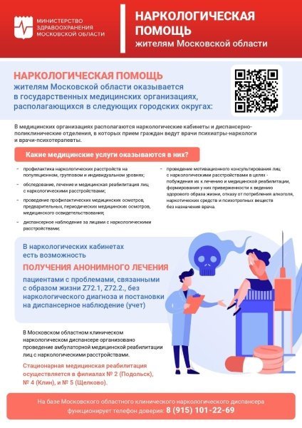 Наркологическая помощь жителям Московской области 