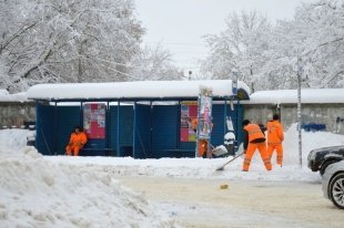 Снегопад не повлиял на работу общественного транспорта района