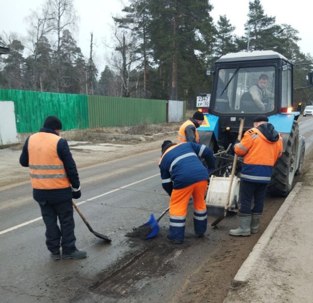 В городском округе Воскресенск продолжается ремонт автомобильных дорог 