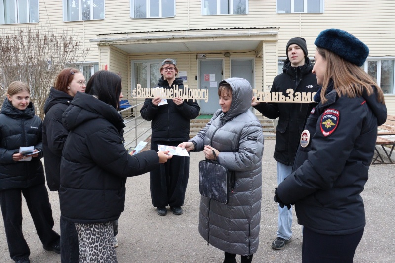 Сотрудница Госавтоинспекции в Воскресенске провела акцию «Мы - за безопасную дорогу»