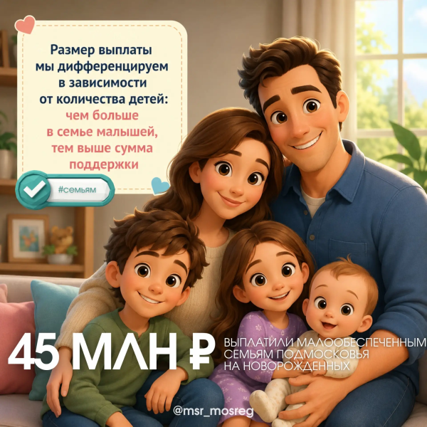 В Подмосковье продолжается адресная работа по поддержке семей с новорожденными 