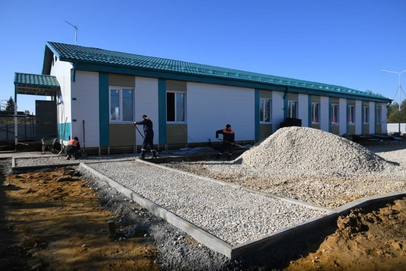 В поселке Виноградово продолжается строительство офиса врача общей практики