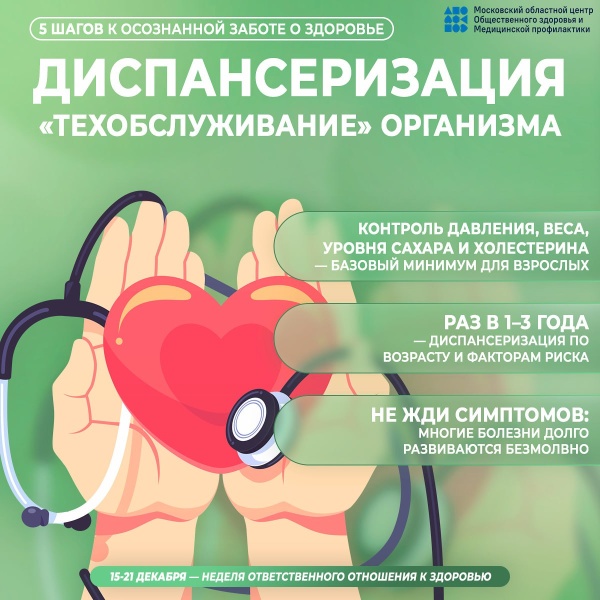 С 15 по 21 декабря 2025 года - неделя ответственного отношения к здоровью 