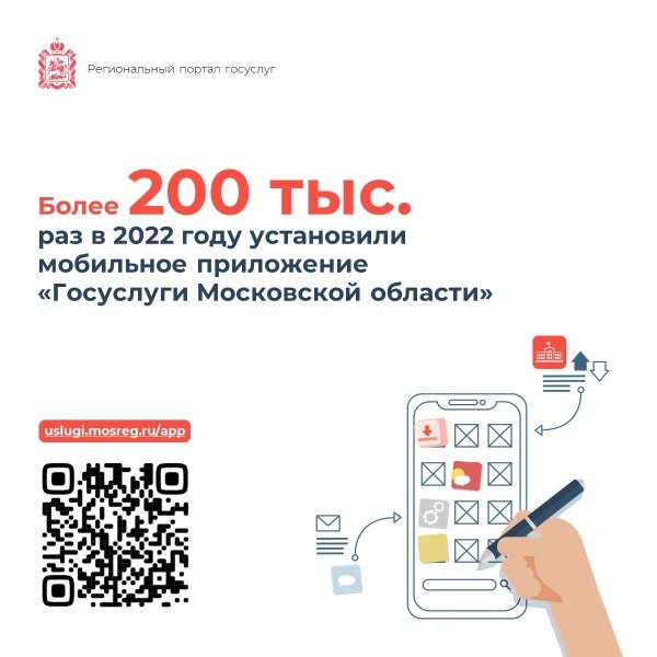 Более 200 тысяч раз установили мобильное приложение «Госуслуги Московской области» с начала года